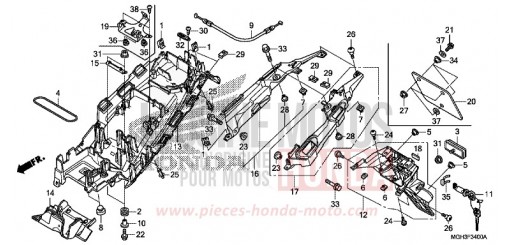 GARDE-BOUE ARRIERE VFR1200XC de 2012